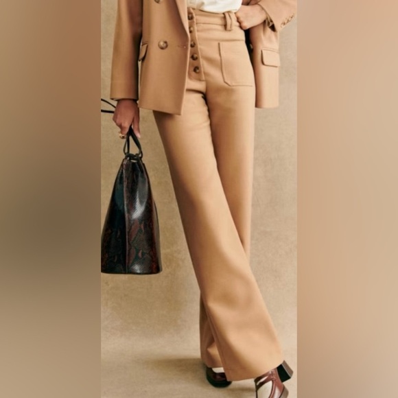 Sezane Chuck Trousers Camel Size US 8/ FR 40 - Picture 1 of 9